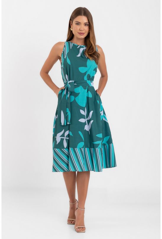 DRP250890410005SKIRTSGREEN -4-